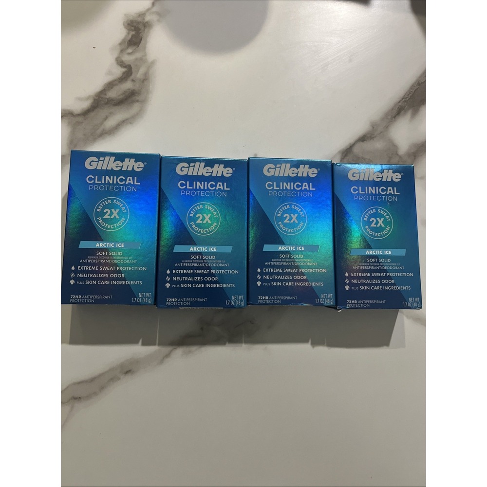 Gillette Clinical Protection Arctic Ice Antiperspirant Deodorant‎ 4 Pack